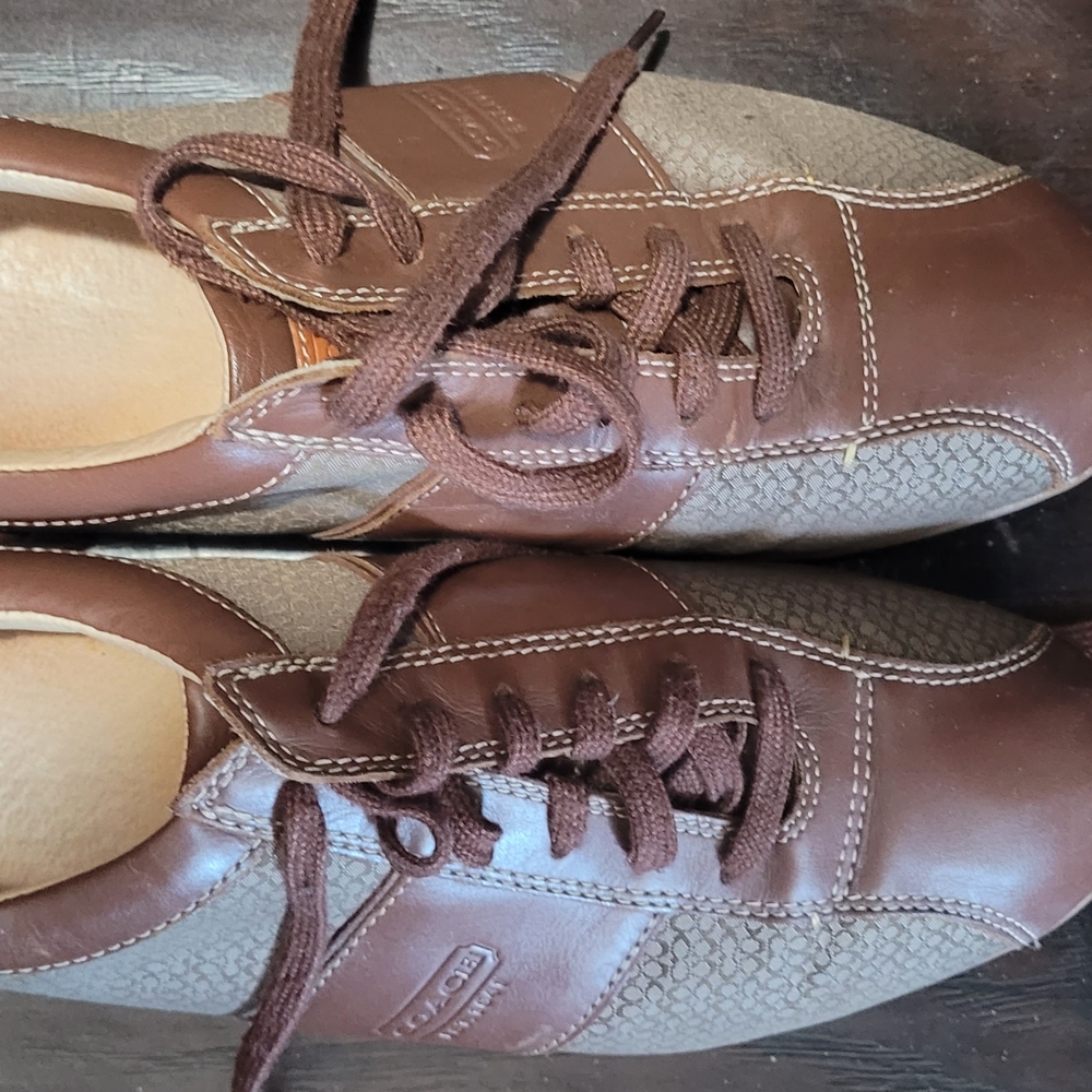 Coach Brown and Tan Men's Sneakers